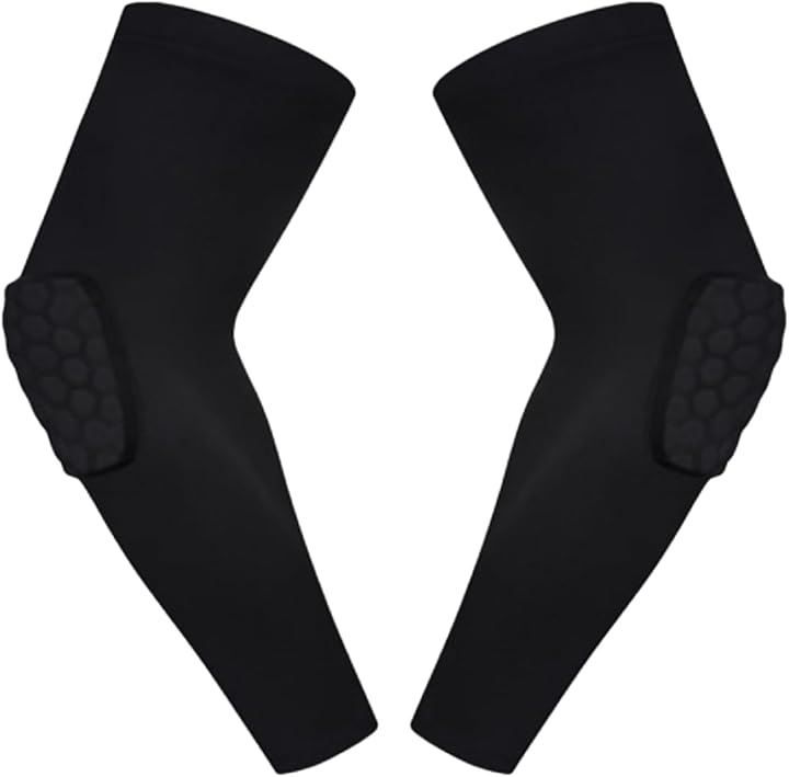 SATOMO 護肘 護臂 運動用 緩衝 吸汗透氣 籃球 排球 手球 防受傷 男女通用 (黑色, S) 的縮圖