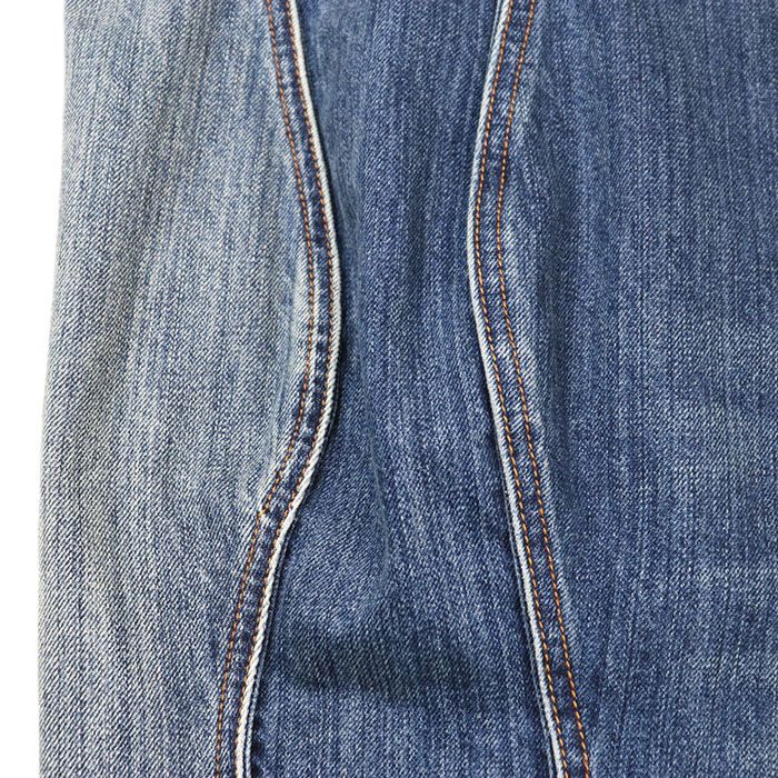 LOUIS VUITTON ルイ ヴィトン パンツ デニム 2025SS LV メタルロゴ フラワーモノグラム パッチ 側章 バギー ワイドシルエット ジーンズ ボトムス メンズ サイズ 28 ユーズドインディゴ イタリア製 WWW_WOWDIGSITE_COM