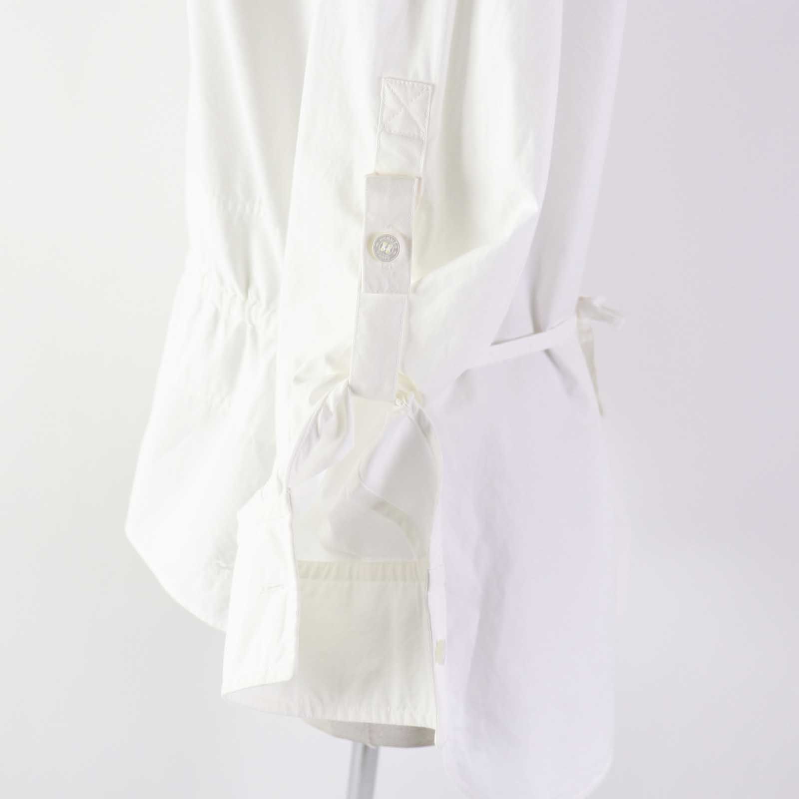 極美品 Hermes コットン シャツ ジップアップ セリエ 23SS 34 白 極美品 Hermes コットン シャツ ジップアップ セリエ 23SS 34 白