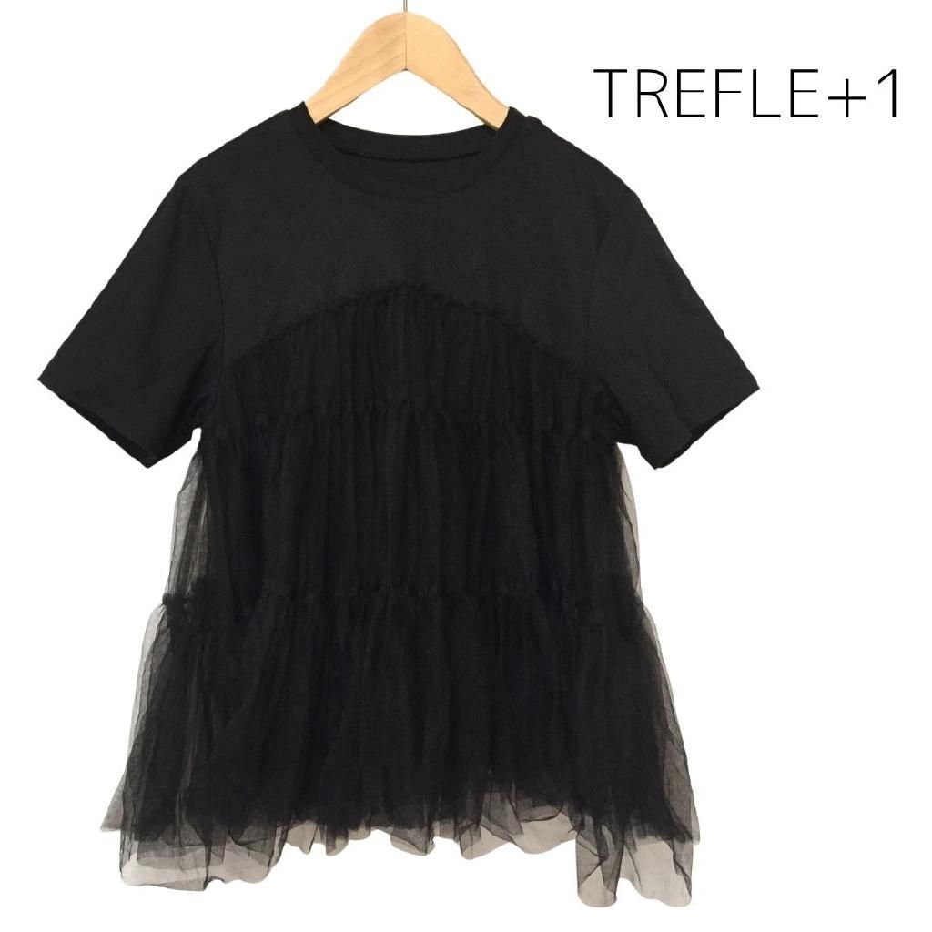 大人気　TREFLE+1 トレフルプラスワン　チュールTシャツ TREFLE+1 トレフルプラスワン Tシャツ チュール 送料込み F