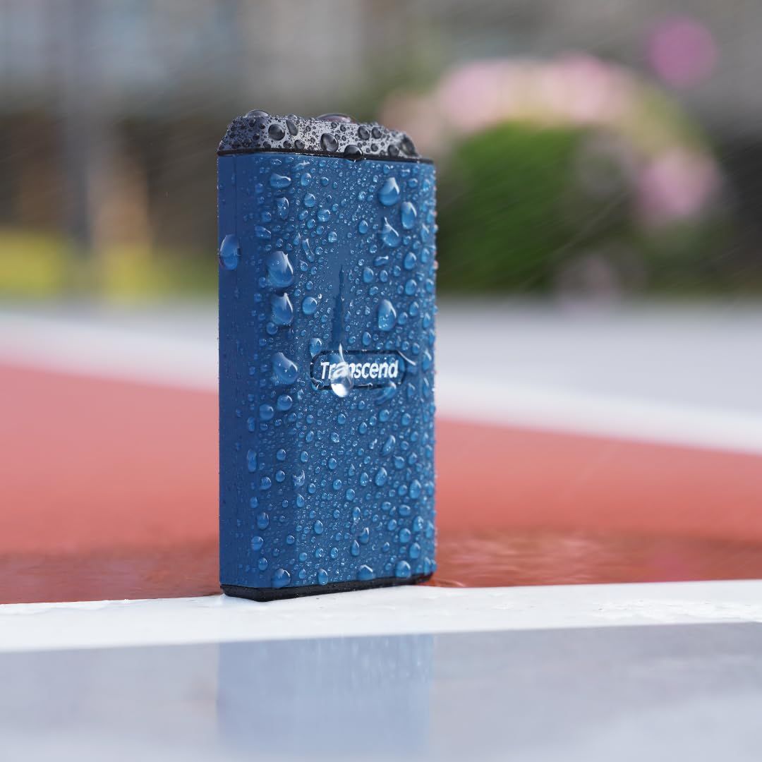 トランセンド ポータブルSSD 2TB 耐衝撃 USB 20Gbps 高速 最大2 000 MB s 小型79mm x 42mm 軽量65g Type-C iPhone 15 - 16対応 TS2T ダークブルー 2 2TB 2 ESD410
