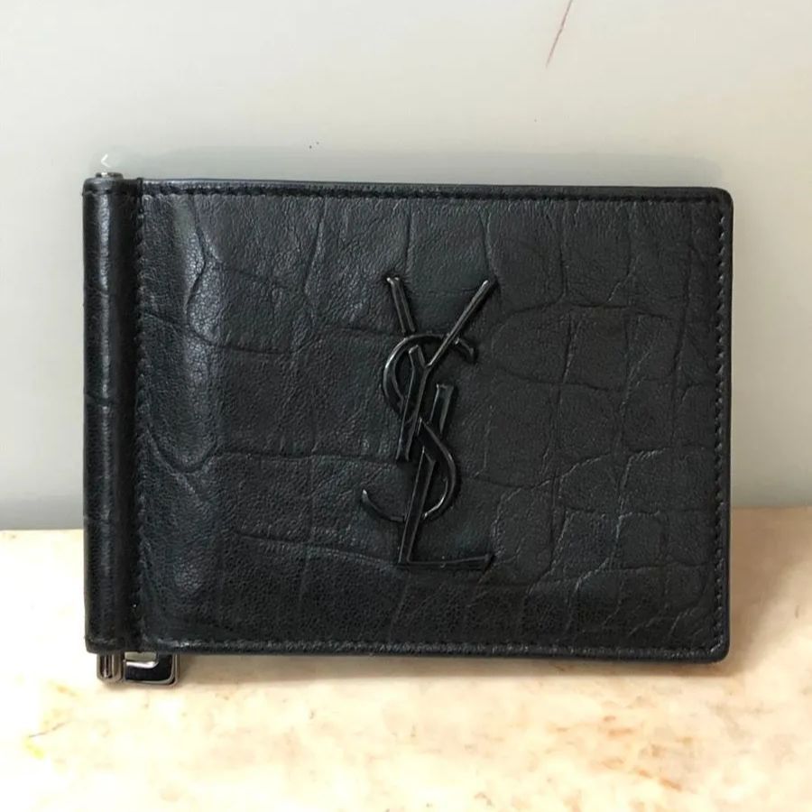 YSL イヴサンローラン マネークリップ カサンドラロゴ ブラック YSL Yves Saint Laurent イヴサンローラン マネークリップ