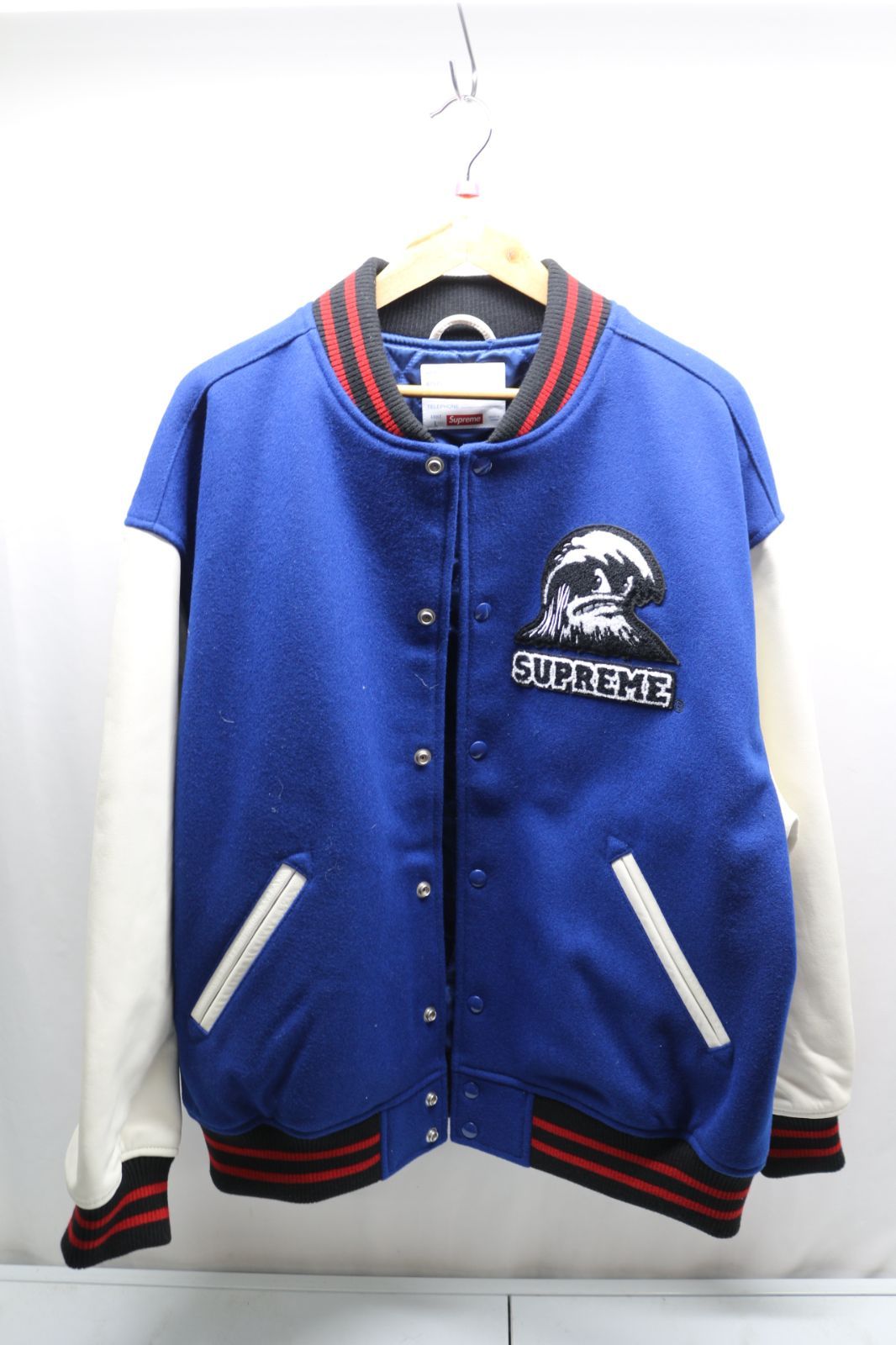 68 Supreme Wave Varsity JACKET Blue Lサイズ シュプリーム 68 Supreme Wave Varsity JACKET Blue Lサイズ シュプリーム