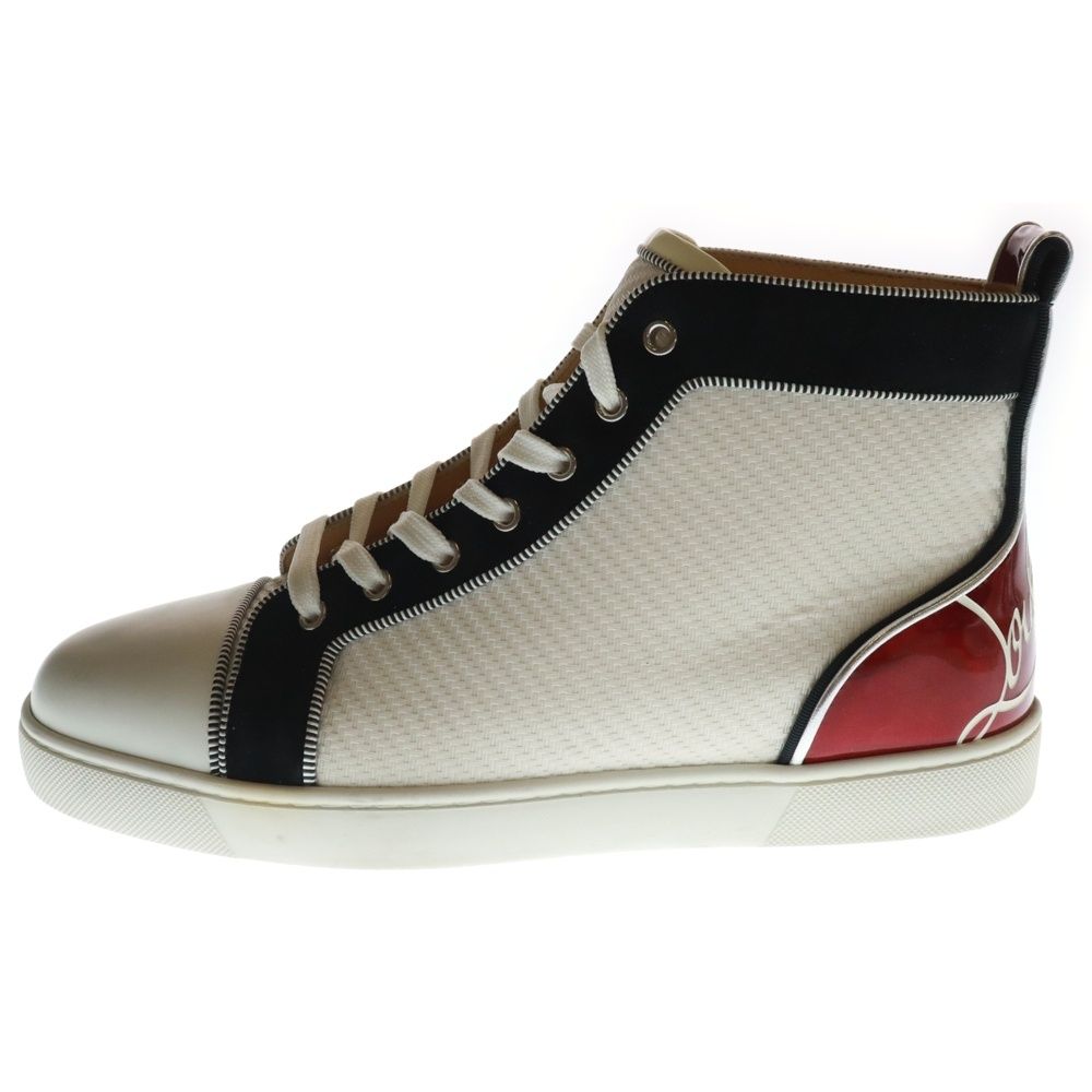 クリスチャン ルブダン 41 26 ハイカットスニーカー ブラック ホワイト Christian Louboutin クリスチャンルブタン ハイカット