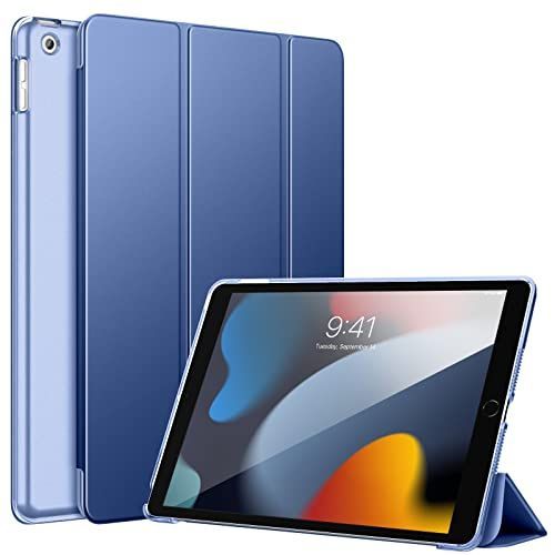 Navy Blue iPad 10.2 ケース 202120202019 Dadanism 第9世代第8世代第7世代 Apple iPad 10.2インチ 202120202019モデル 半透明 カバー スタンドケース オートスリープ機能 軽量 薄型 PU+P