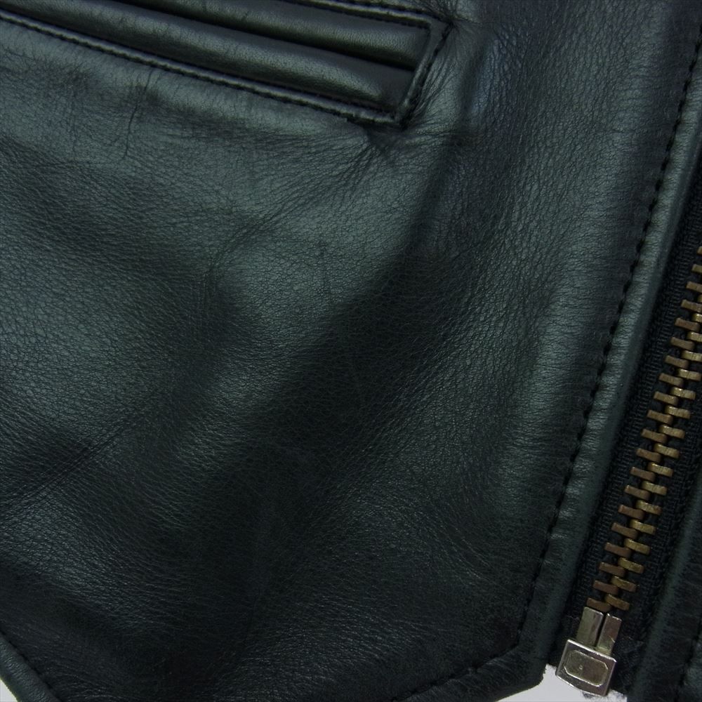 KADOYA カドヤ K'S LEATHER 牛革 レザー ベスト ブラック系 L【中古