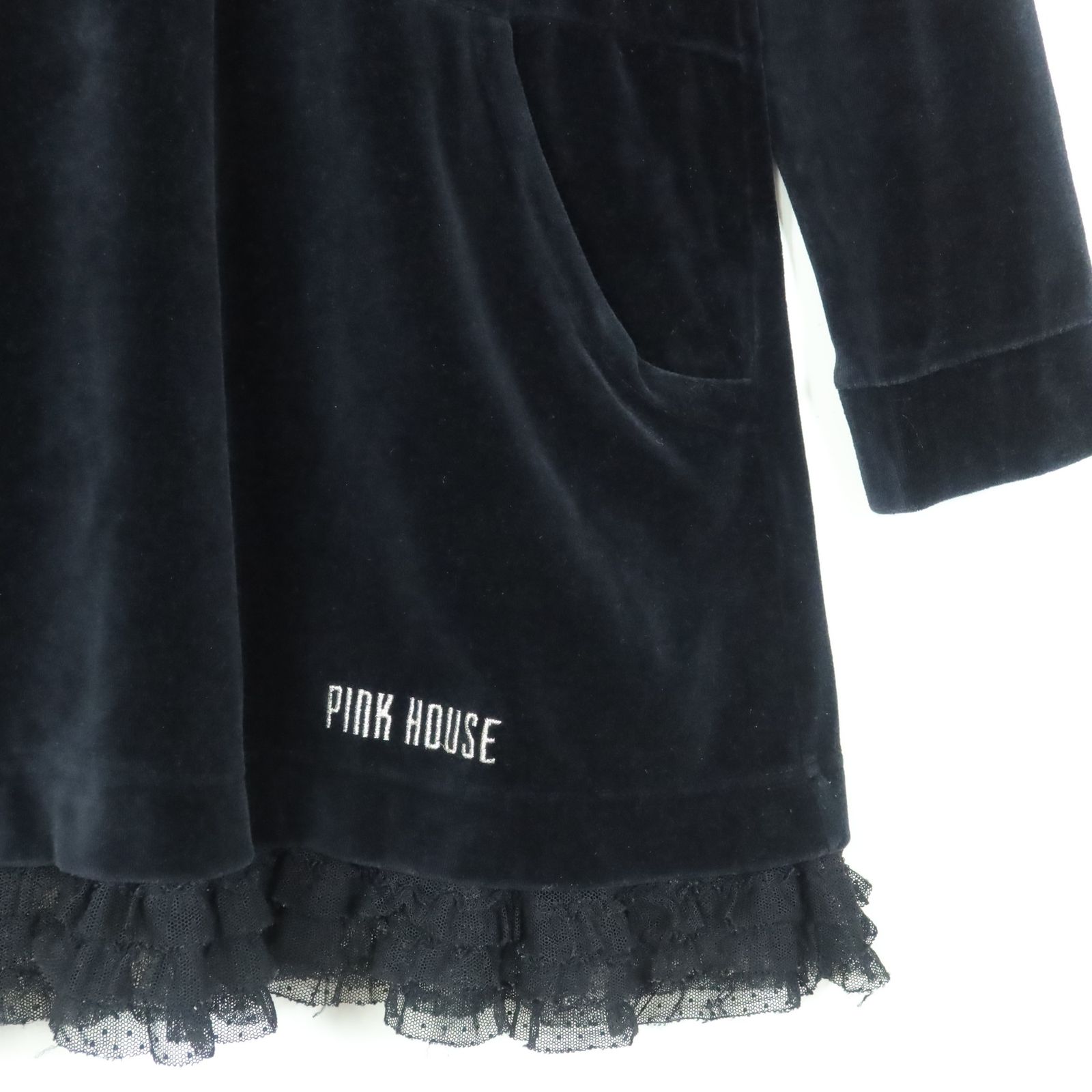 ピンクハウス☆ドット付きチュールレース♪ベロアのチュニック  