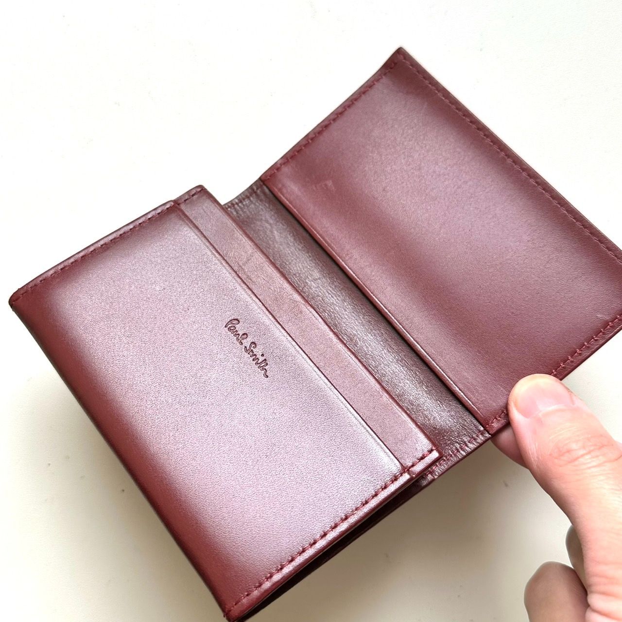 ポールスミス Paul Smith 名刺入れ マルチストライプ バーガンディ CAMPINGPARCCENTRAL_COM
