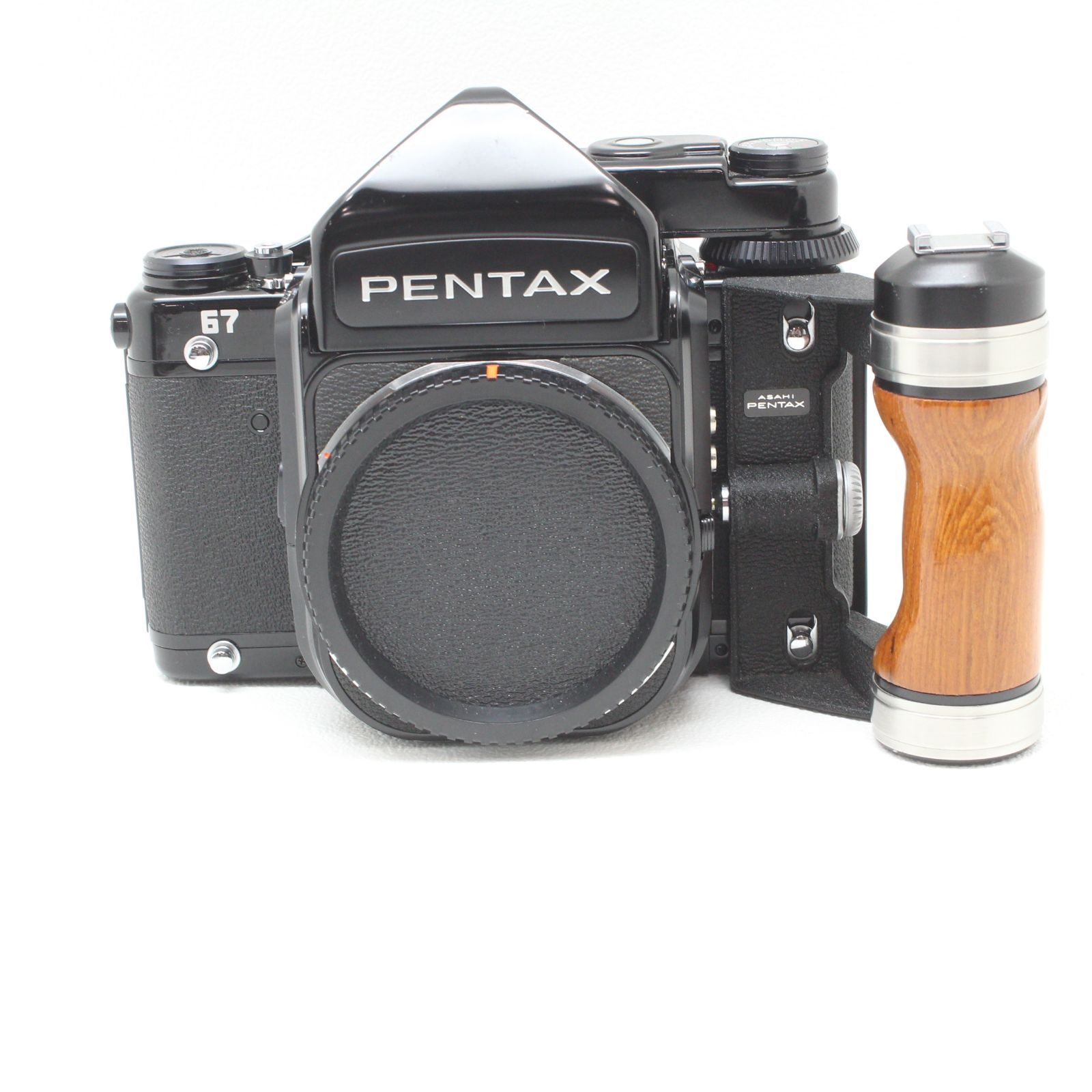 PENTAX 67 TTLファインダー 木製グリップ付きボディ - メルカリ