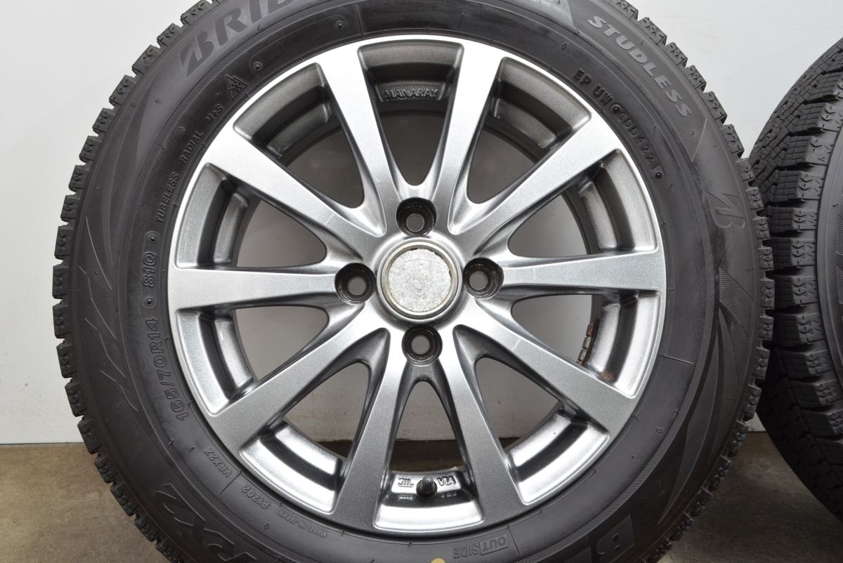 マナレイ 14インチ 5.5 +38 185/70R14 ノーストレック N3i 4本 売切
