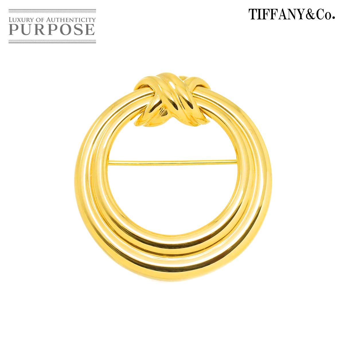 ティファニー TIFFANY&Co. シグネチャー クロス ブローチ K18 YG