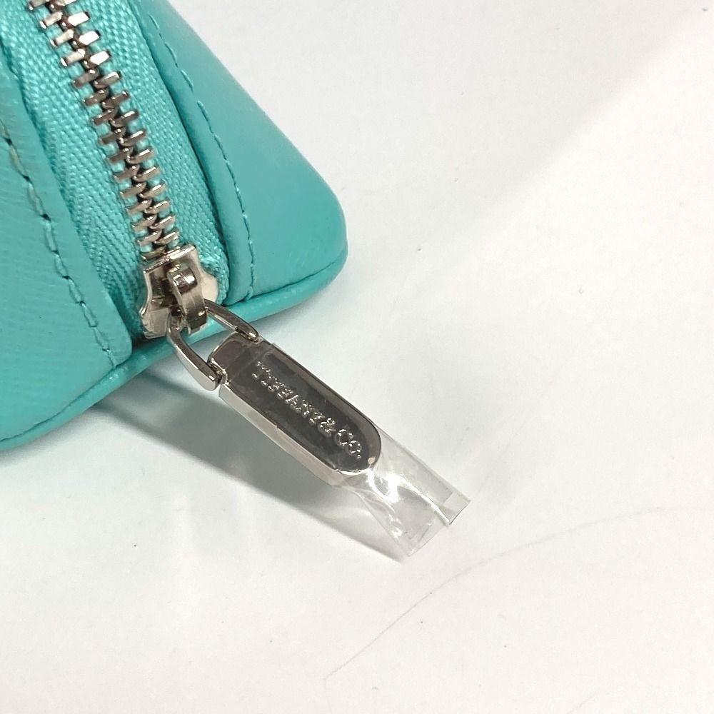 【袋付：新品未使用】ティファニーペンケース TIFFANY&Co. ティファニー ペンケース ロゴ レザー ブルー