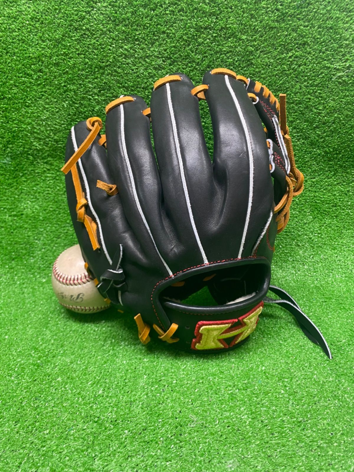 【専用】ハイゴールド技極　硬式少年用(右投げ)グローブ　日本製 ハイゴールド 少年用グローブ 右投げ 硬式用 専用】ハイゴールド