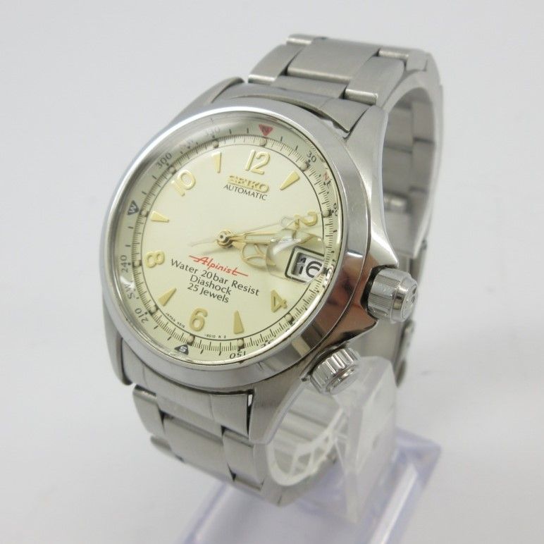 SEIKO セイコー アルピニスト 4S15-6000 SS/AT アイボリー文字盤 箱