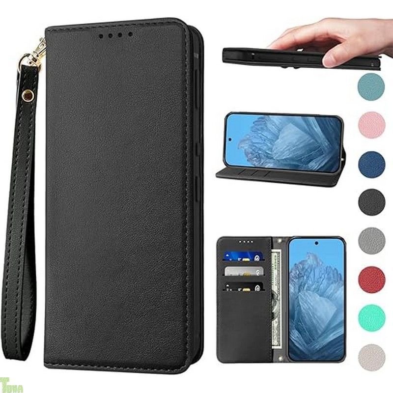 Google Pixel 9A ケース 手帳型 高質PUレザー Pixel 9A カバー Pixel 9A ケース 耐衝撃 内蔵マグネット開閉式 ベルトなし スマホケース おしゃれ カードポケット スタンド機能 便利 スプラット同梱 携帯ケース ブラック a