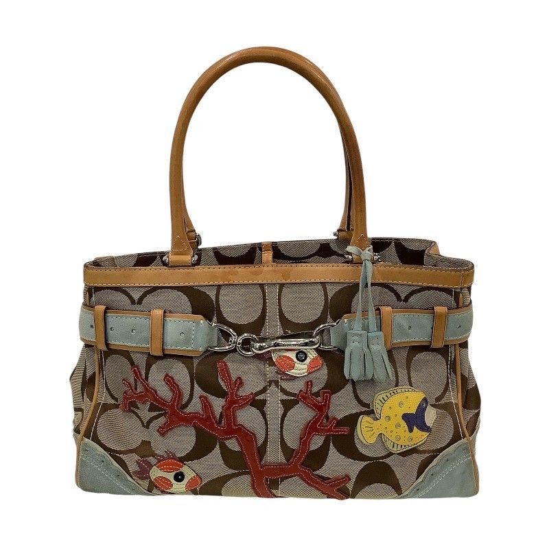 コーチ（COACH） 1490 シグネチャーアプリック キャリオール 熱帯魚 