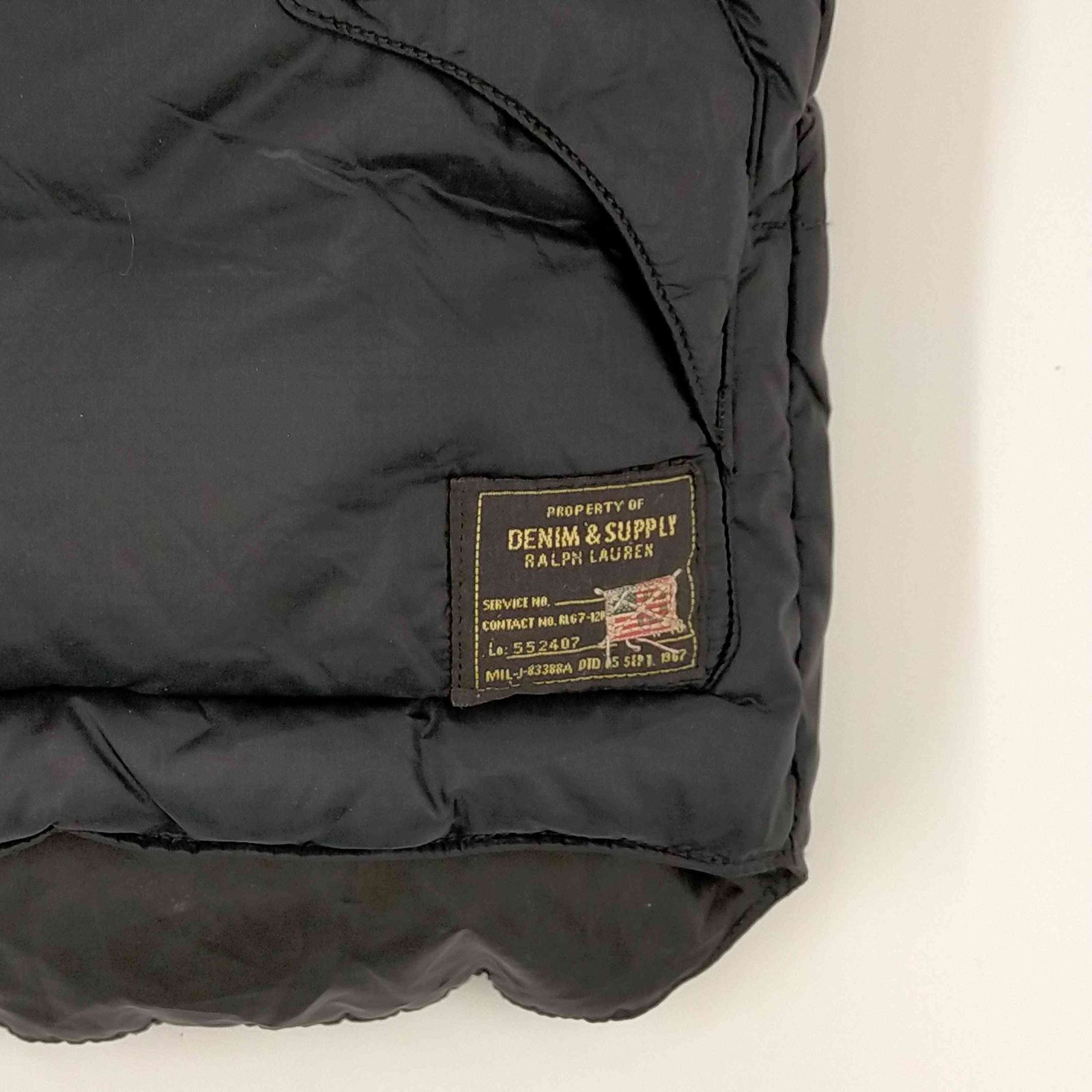 Ralph Lauren デニムサプライ　レザーダウンベスト 010122601.jpg