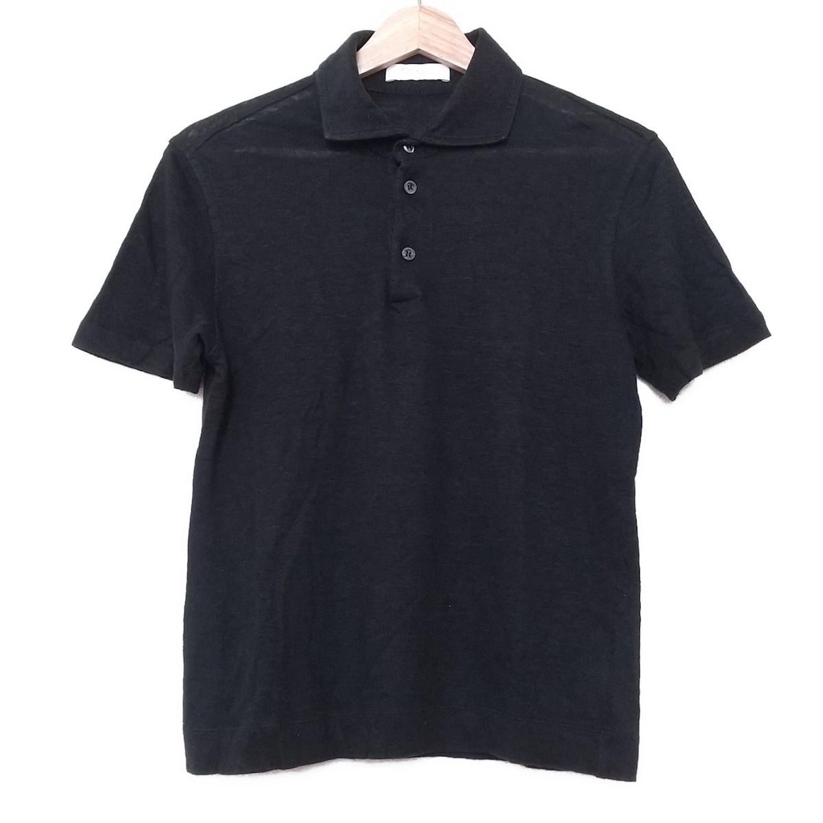 美品【Cruciani/クルチアーニ】半袖ポロシャツ Cruciani(クルチアーニ) 半袖ポロシャツ サイズ44 L メンズ - 黒