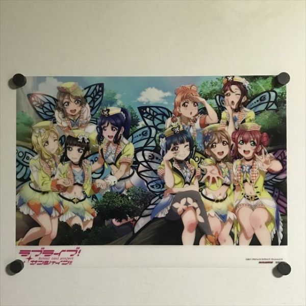 X1695 ◇ラブライブ サンシャイン ゲーマーズ特典 A3サイズ クリア 