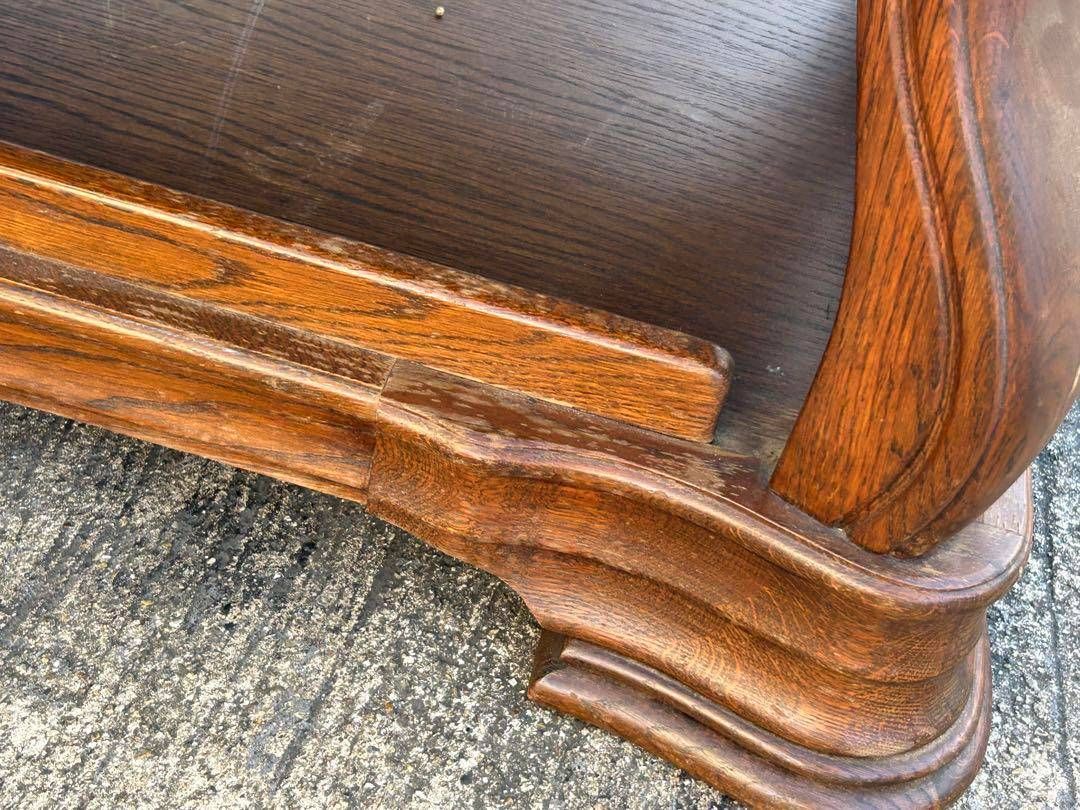 重厚感のあるオーク材 オランダ家具 センターテーブル ロー