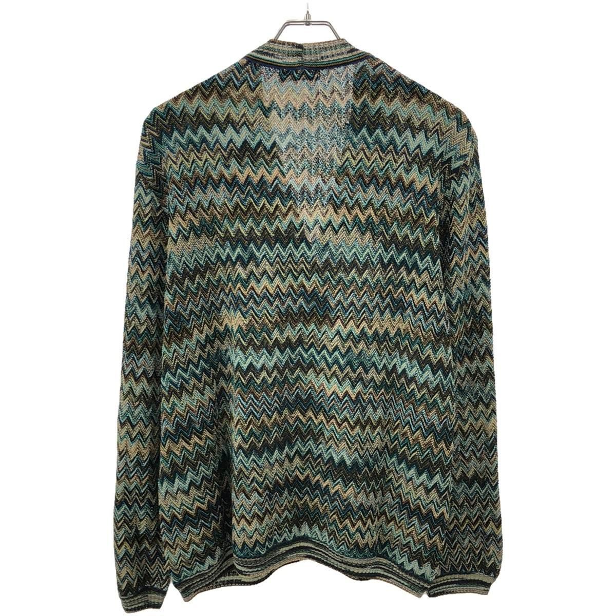 MISSONI ミッソーニ レーヨンリネンジグザグニットカーディガン