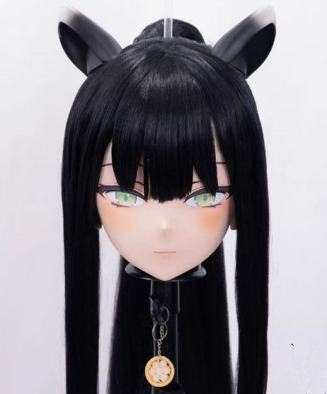 全頭マスク カツラ付き ロック付き NO.511 ドール ヘッドロリータ人形 コスプレ 変身 仮装 着ぐるみ kigurumi 二次元