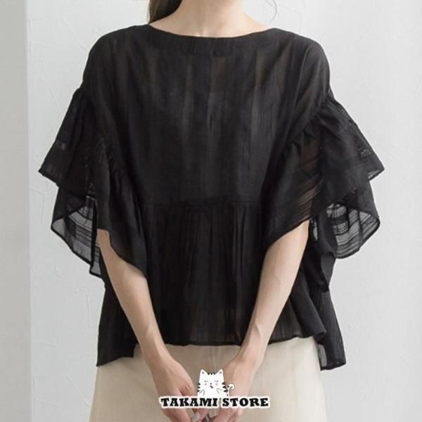 ブラウス tシャツ レディース 春 夏 トップス 綿シャツ シャツ