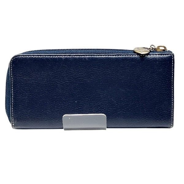 キタムラ K2 ネイビー レザー 長財布 レディース