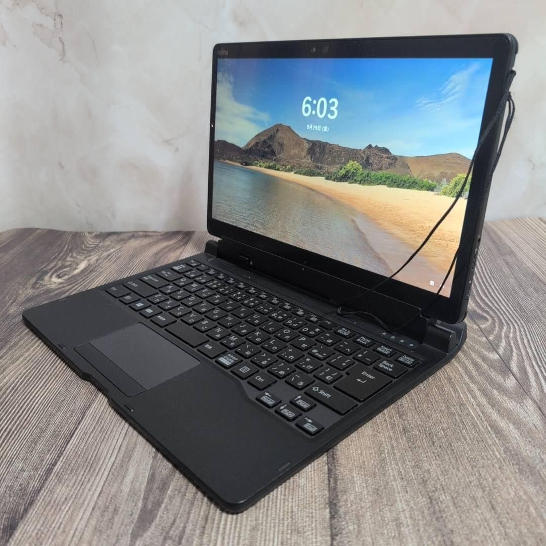 ノートPC 富士通 Q739/AE 第8世代i3 SSD 13.3型 オフィス 2in1PC