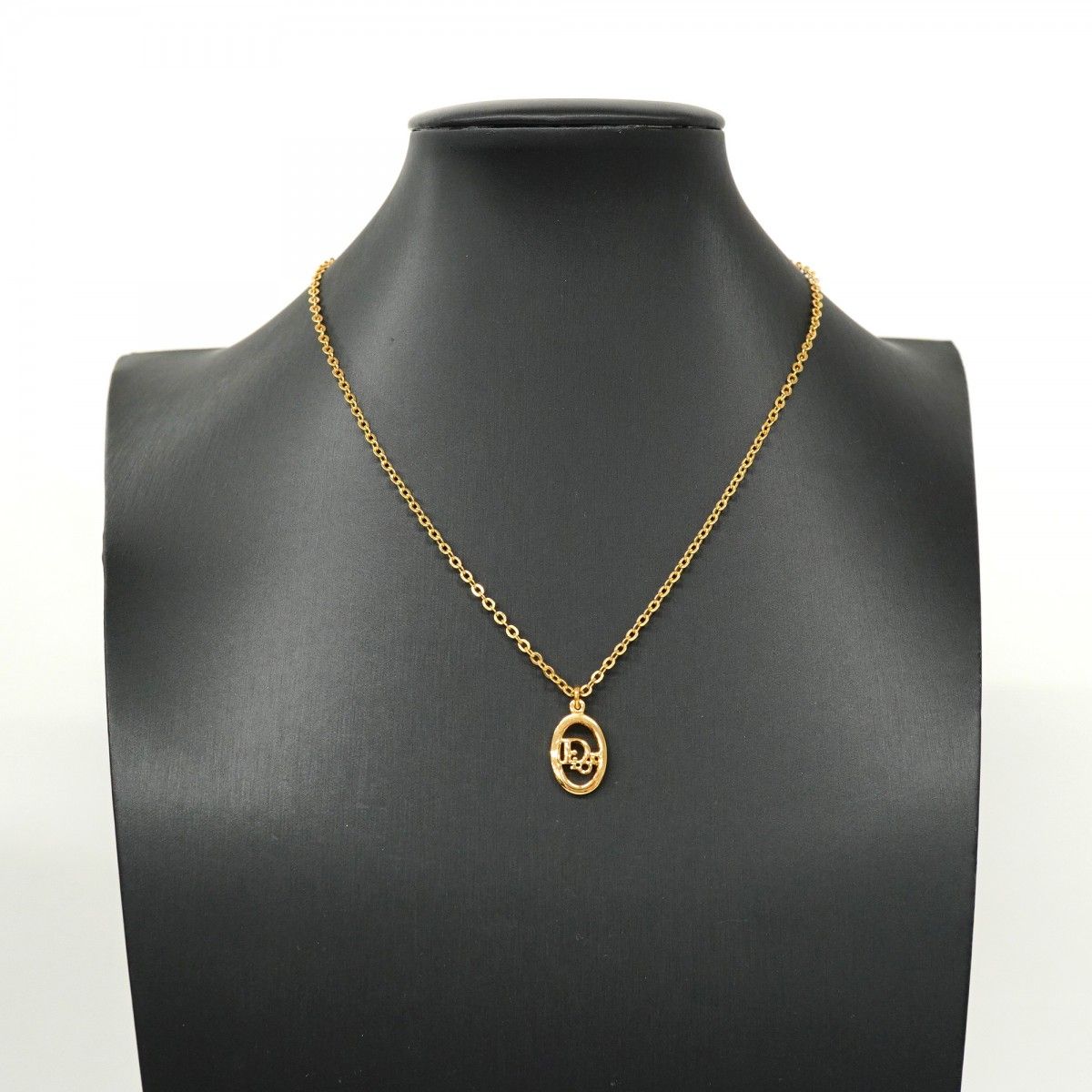 クリスチャンディオール ロゴ チェーン ネックレス GP 【中古  