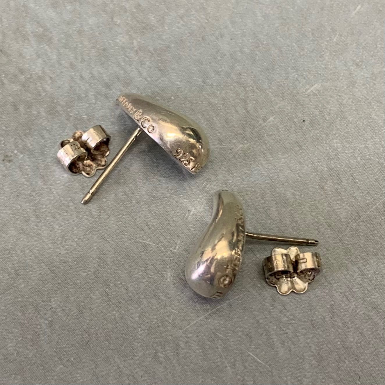 Tiffany カラーバイザヤード アクアマリン シルバー ピアス 両耳 925 
