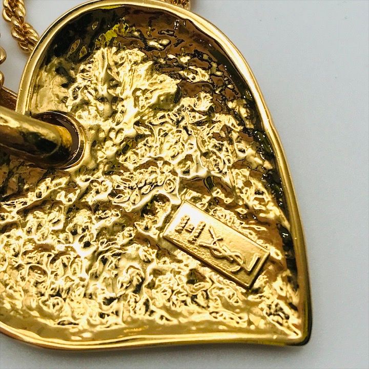 美品 Yves Saint Laurent YSL サンローラン ハートモチーフ