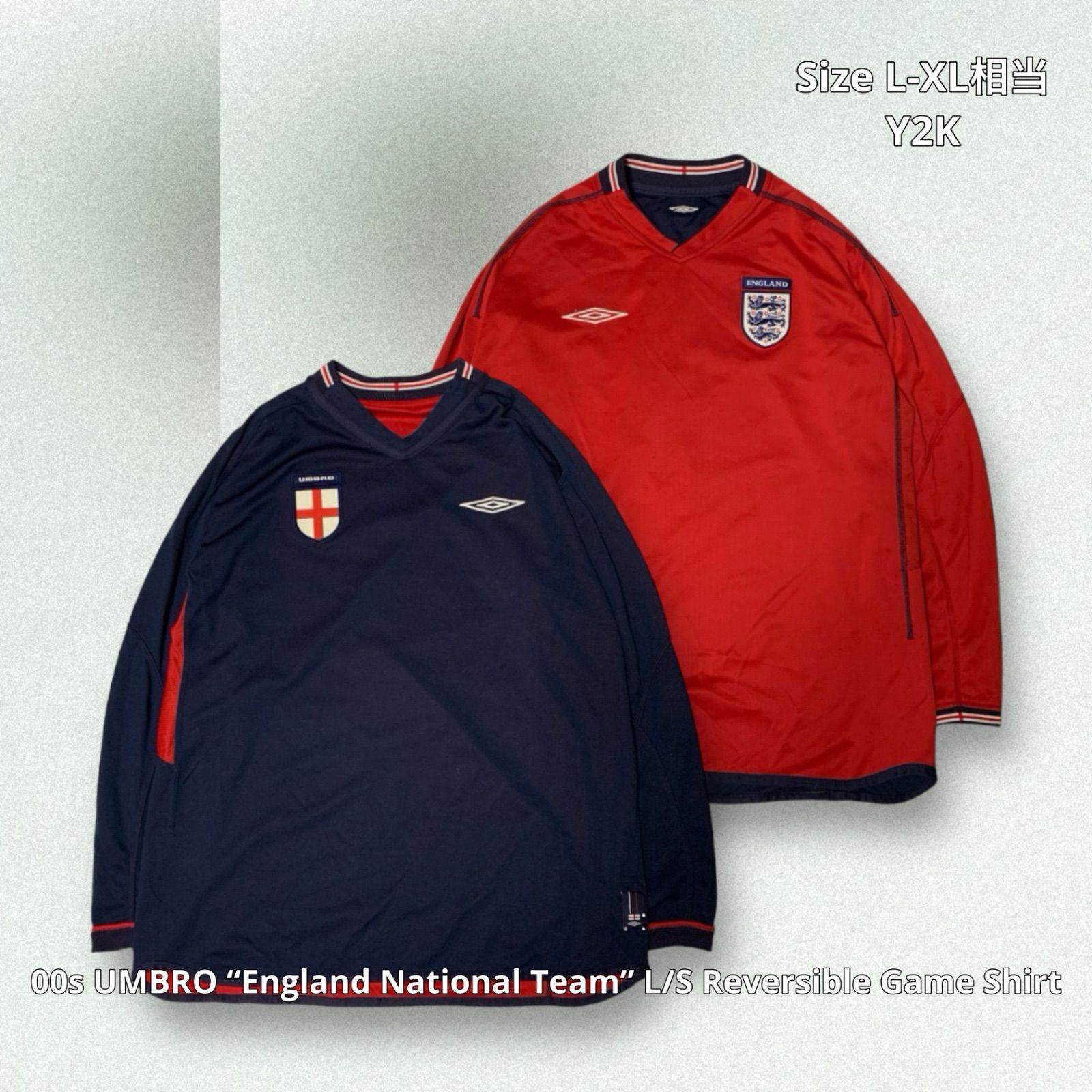 00s UMBRO “England National Team” L/S Reversible Game Shirt