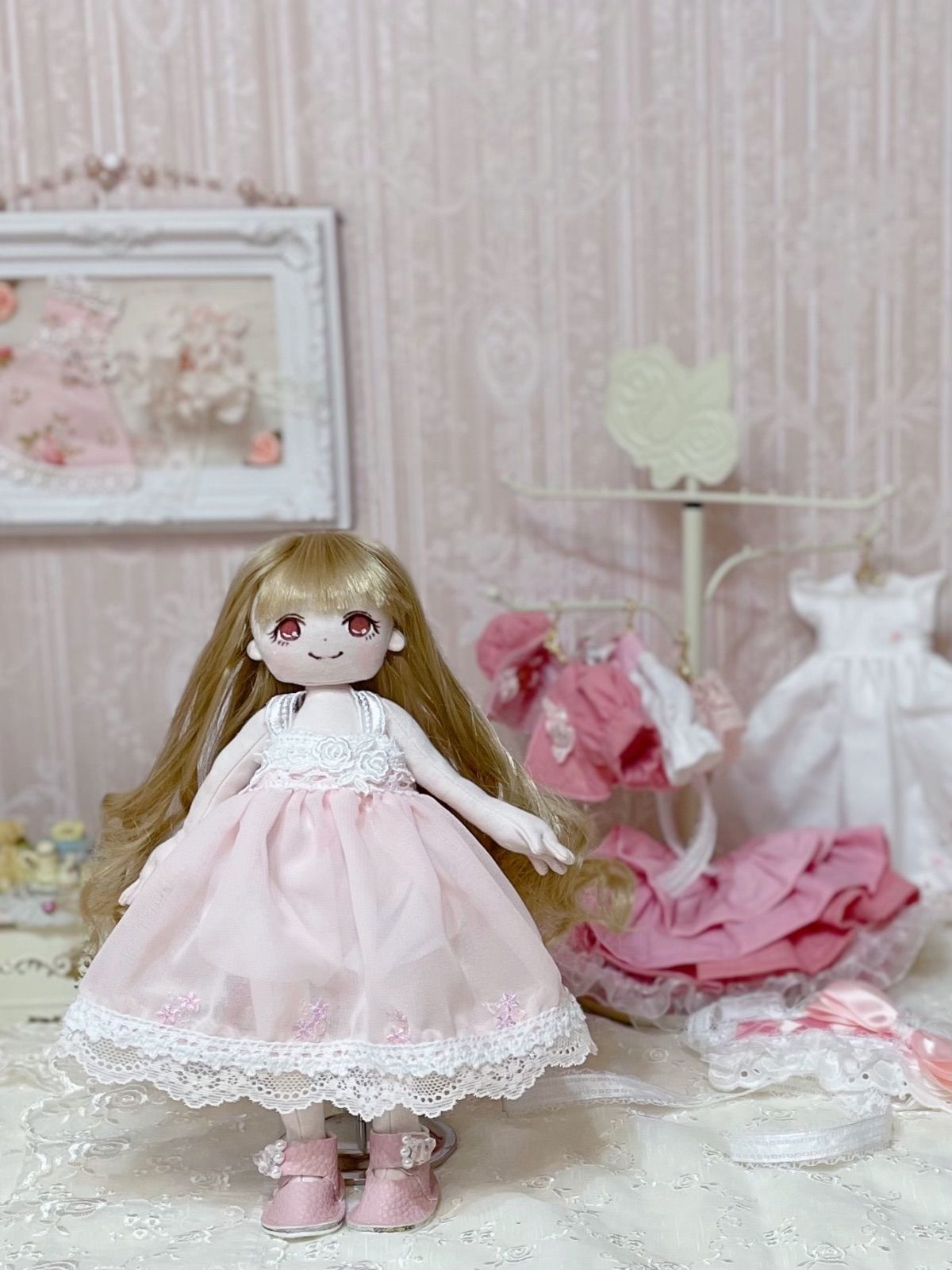 ドール　人形　ハンドメイド お人形遊び 着せ替え人形 着せ替え人形セット 手作り人形 ハンドメイド