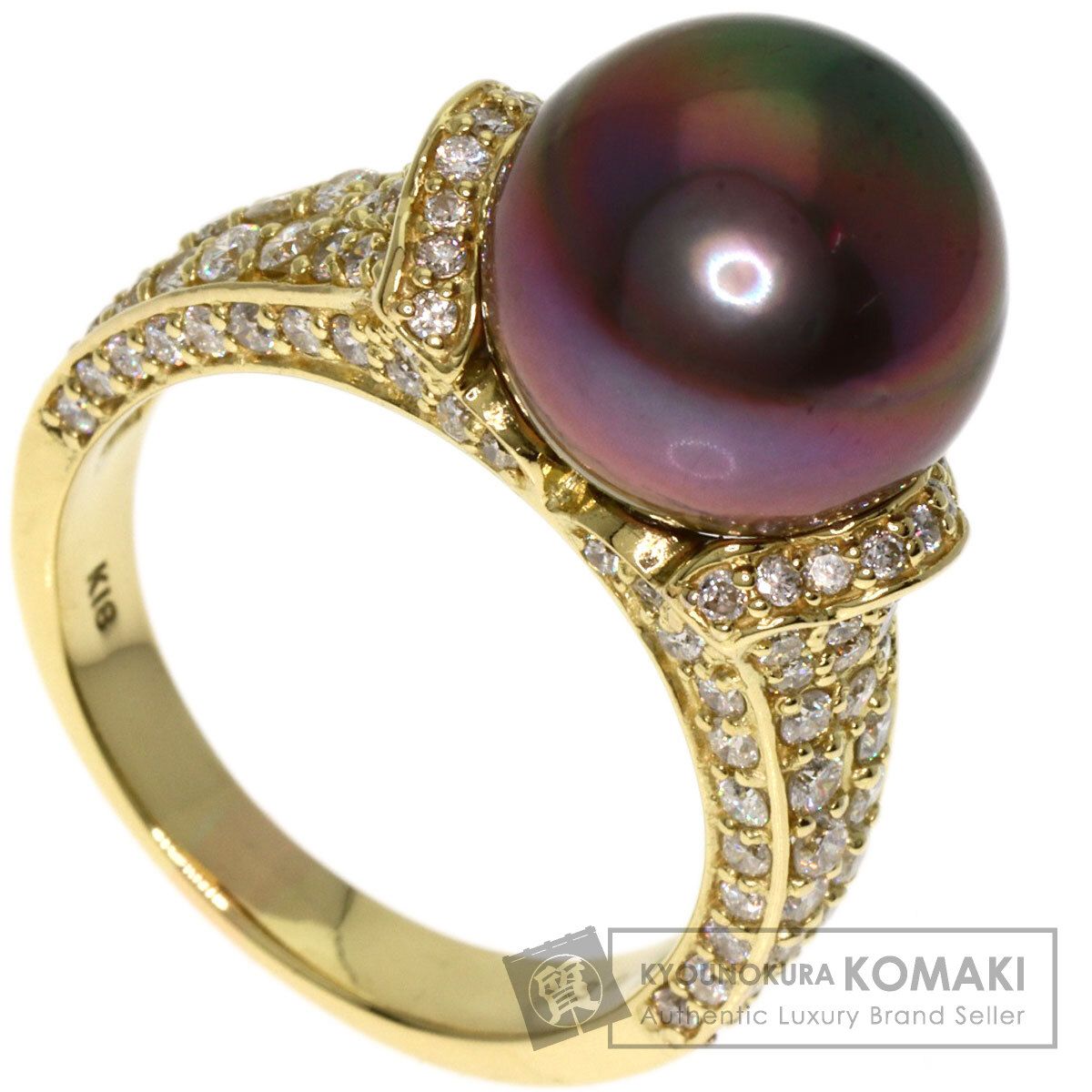 SELECT JEWELRY セレクトジュエリー パール 真珠 ダイヤモンド リング 指輪 K18YG レディース