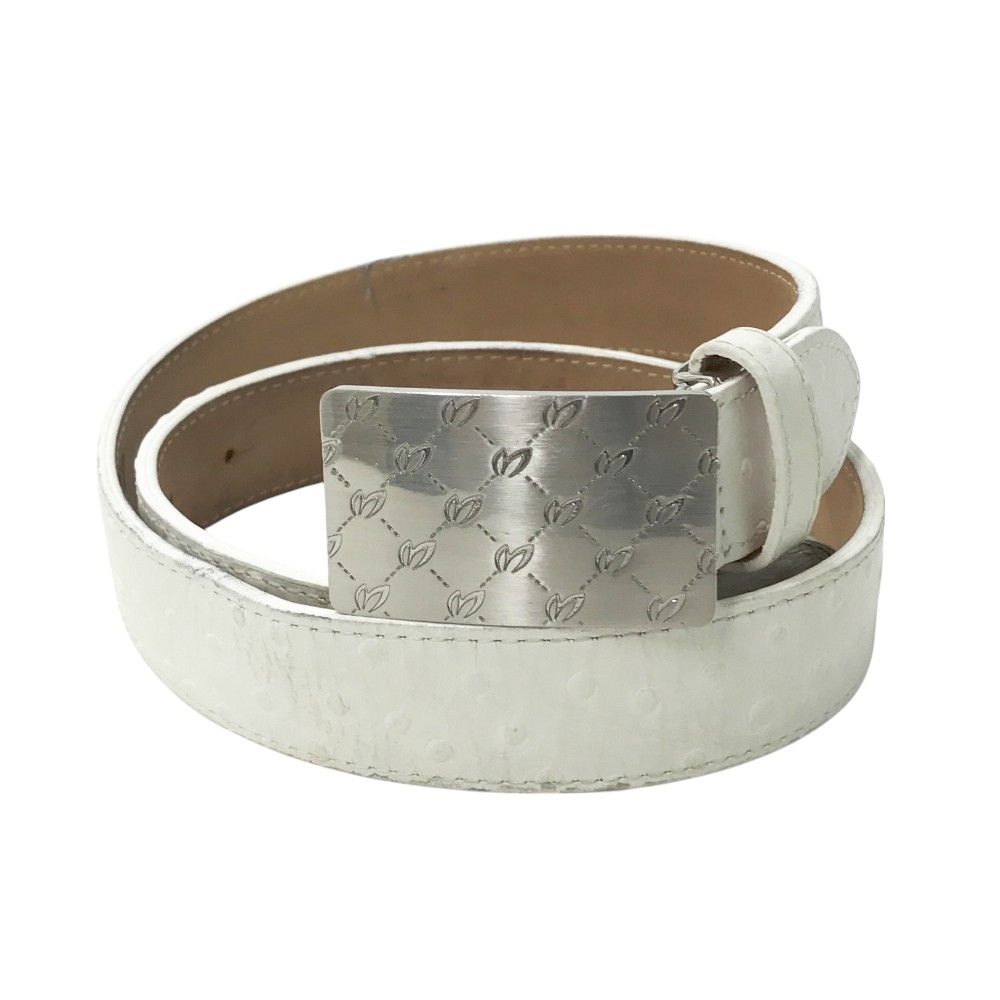 MASTER BUNNY EDITION ホワイトベルト【匿名発送】 パンチングロゴベルト (UNISEX) | MASTER BUNNY EDITION（マスター