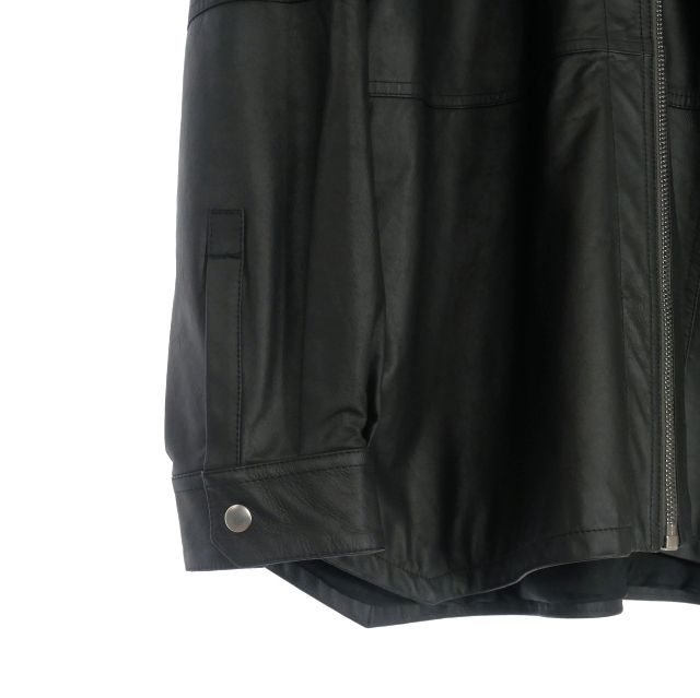 リックオウエンス Rick Owens 21AW LARRY LEATHER SHIRT ラリー
