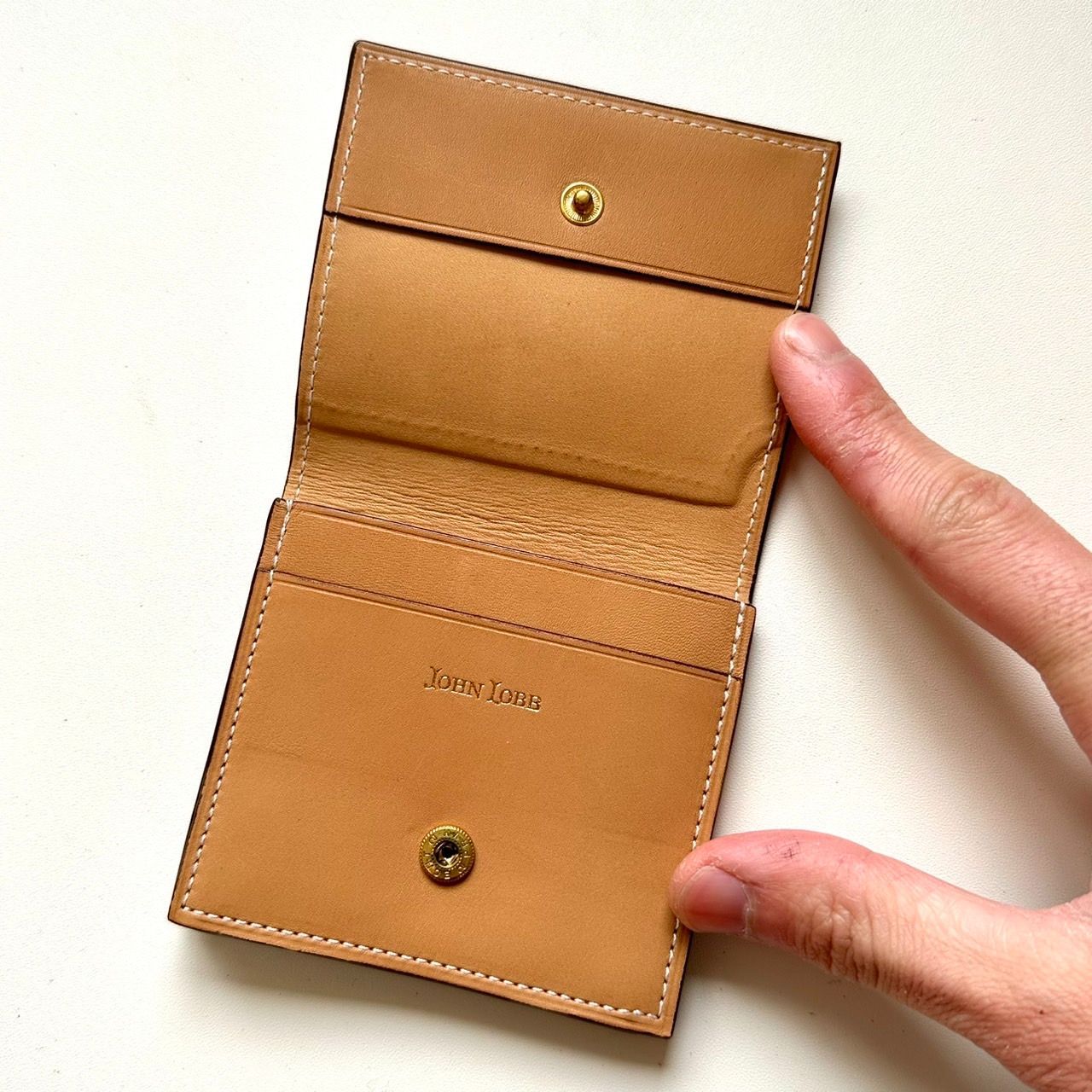 JOHN LOBB【新品未使用】ジョン・ロブ 小銭入れ ジョンロブ JOHN LOBB コインケース ナチュラルレザー 美品