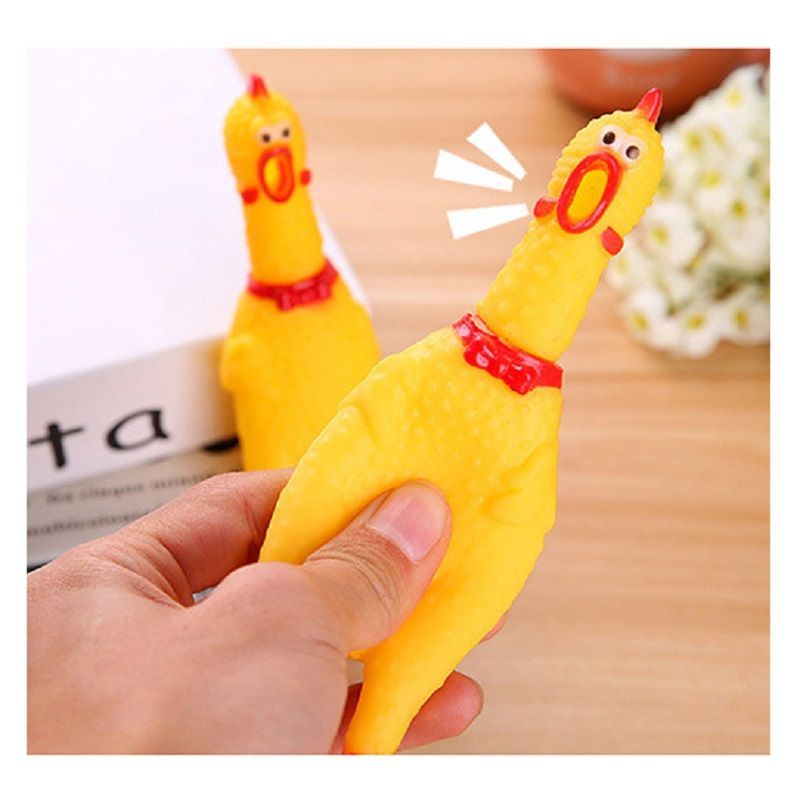 スモールサイズ 【S】16cm 叫ぶ！チキン 鳴く 音が鳴る おもちゃ