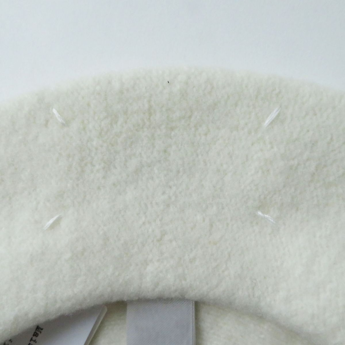 未使用◎正規品 2022年 MAISON MARGIELA メゾンマルジェラ 4 14 ユニセックス ウール ベレー帽 ホワイト 白 サイズS  タグ付き 定価60500円