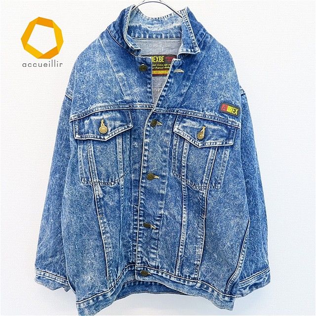 ヴィンテージ Gジャン デニムジャケット ケミカルウォッシュ a811510