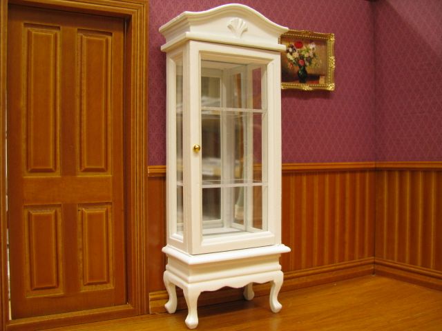 ミニチュア アーチトップキャビネット ホワイト ID019-WH ドールハウス用