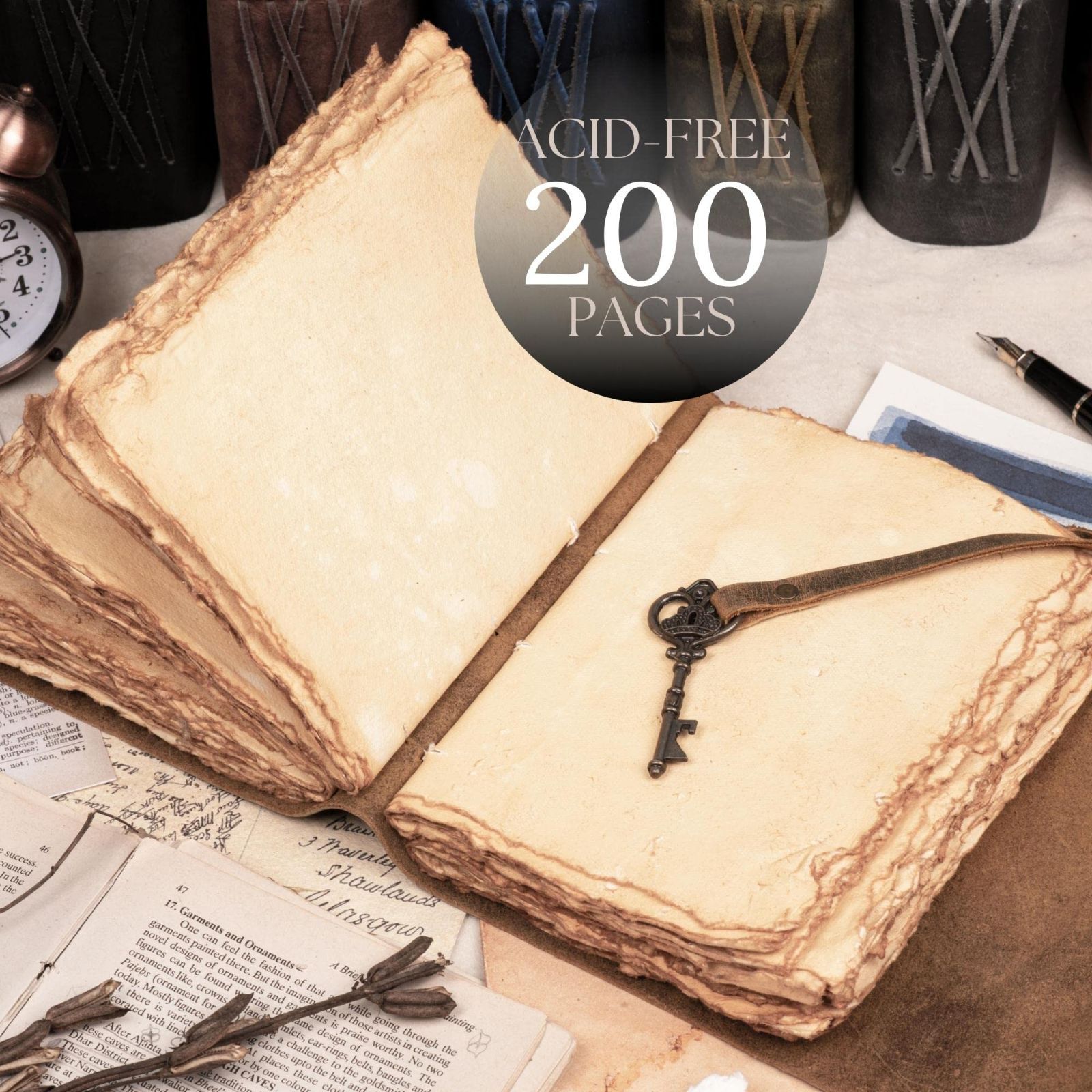 ヴィンテージレザー綴じジャーナル レディース