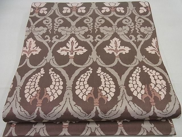 平和屋本店□最高級 人間国宝 北村武資 経錦 六通柄袋帯 葡萄花唐草文  