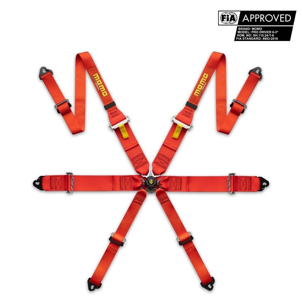 ＭＯＭＯ ６点式シートベルト レッド