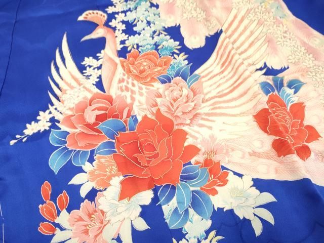 平和屋着物[]女の子 十三参り 子供 祝着 雪輪花丸文 金彩 洗える着物 