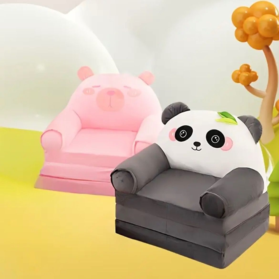 折りたたみ式 クマデザイン付き