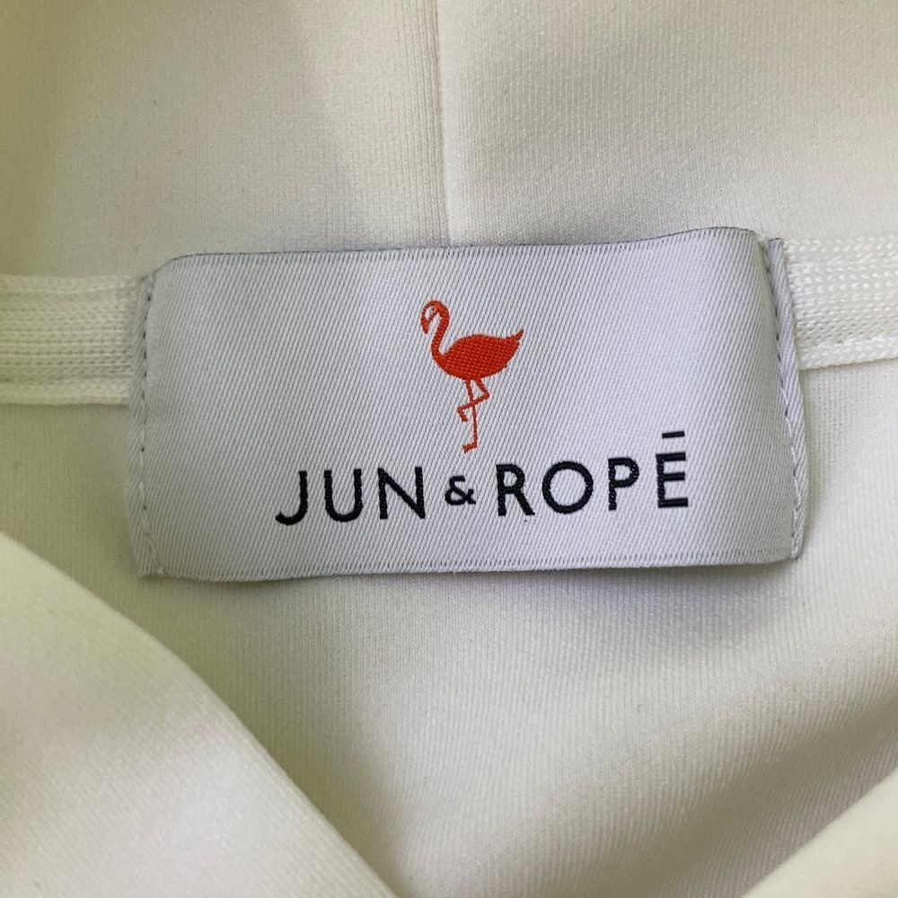 サイズ：M JUN&amp;ROPE ジュン アンド ロペ  半袖パーカー プルオーバー  ホワイト系 [240101500121] ゴルフウェア レディース ストスト サイズ：M JUN&ROPE ジュン アンド ロペ 半袖パーカー プル