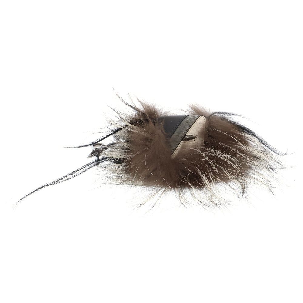 FENDI フェンディ バグズ モンスター チャーム キーホルダー ブラウン 