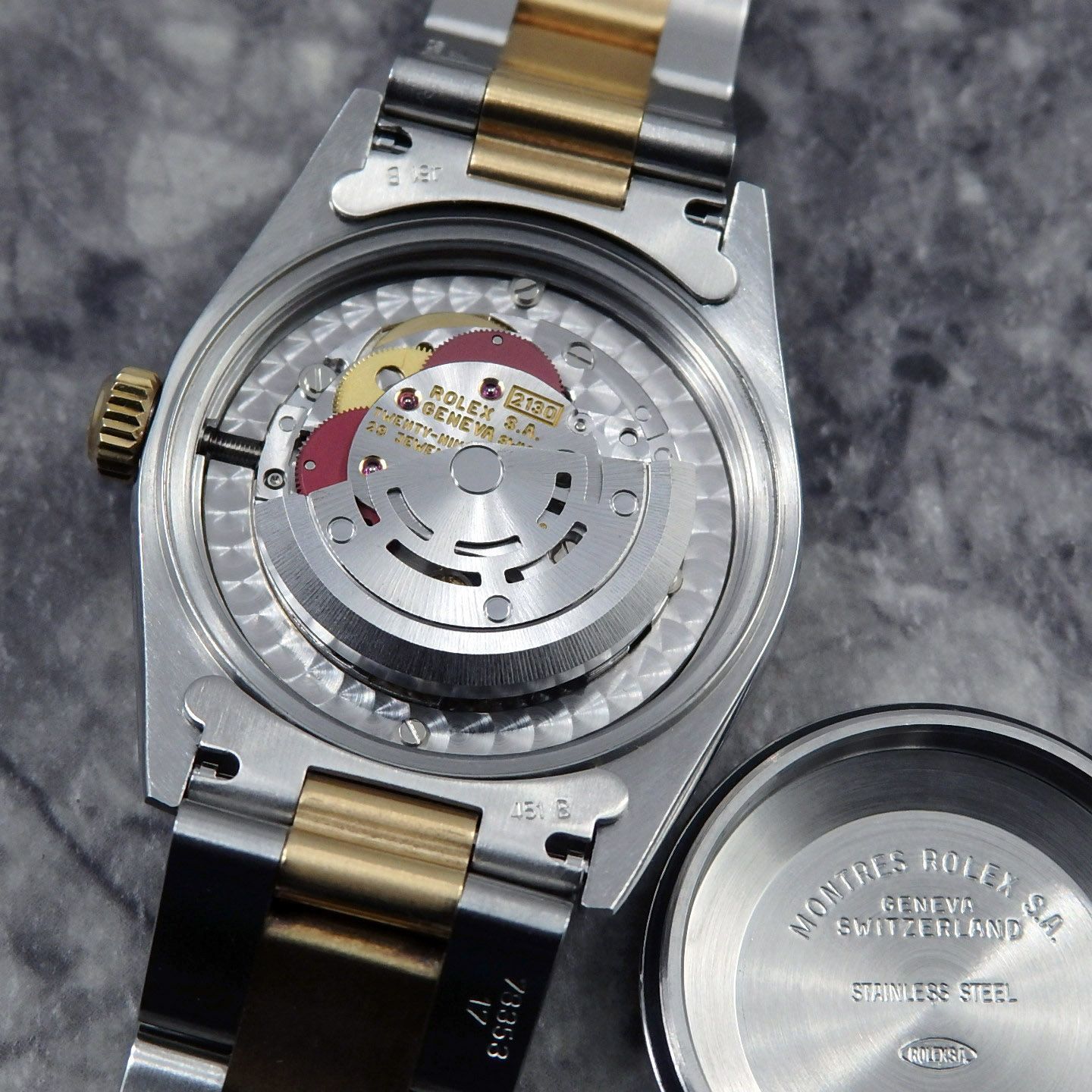 ロレックス ROLEX オイスターパーペチュアル 67483 YG/SS コンビ 
